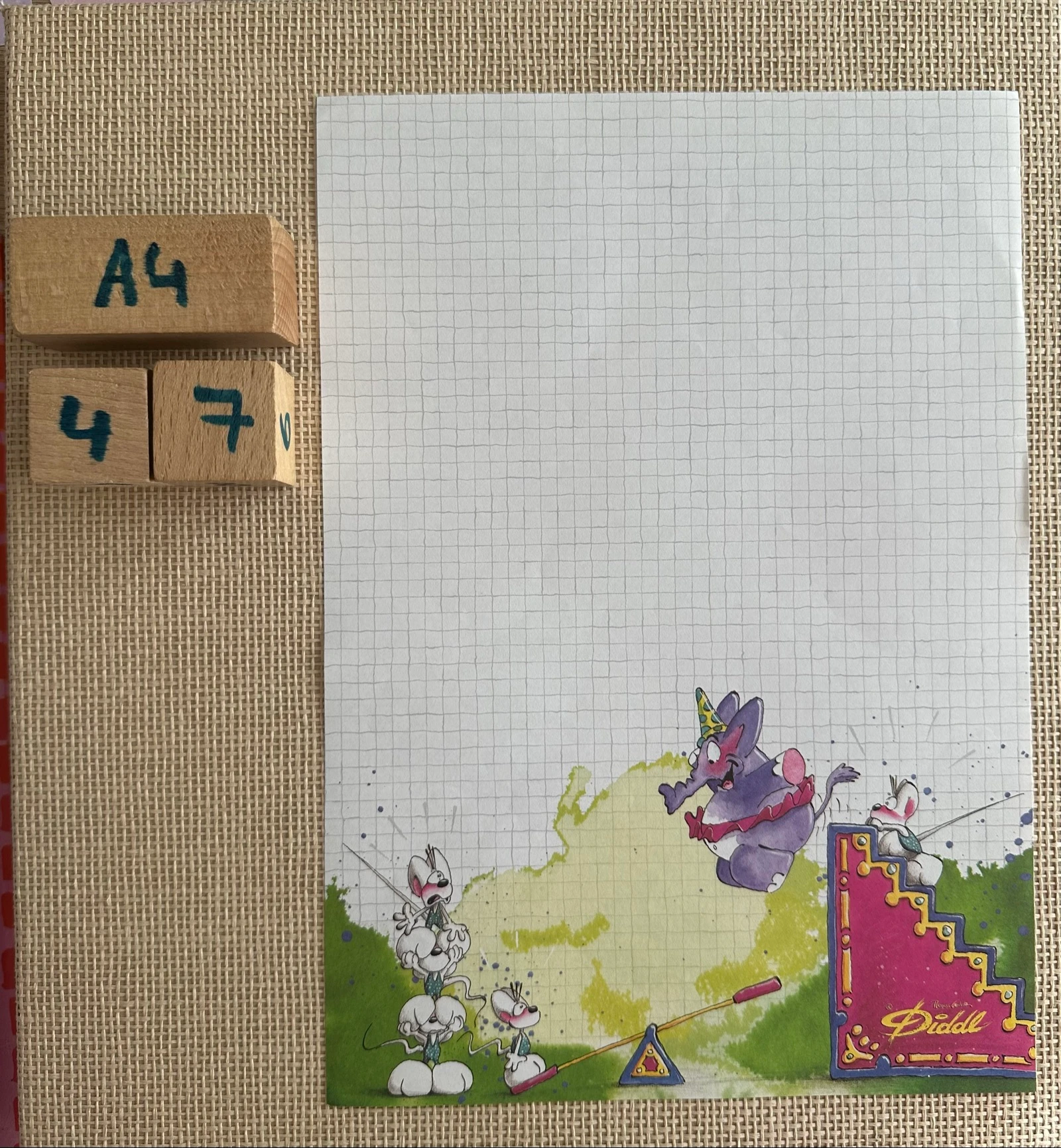 Diddl wit briefpapier A4 nr. 